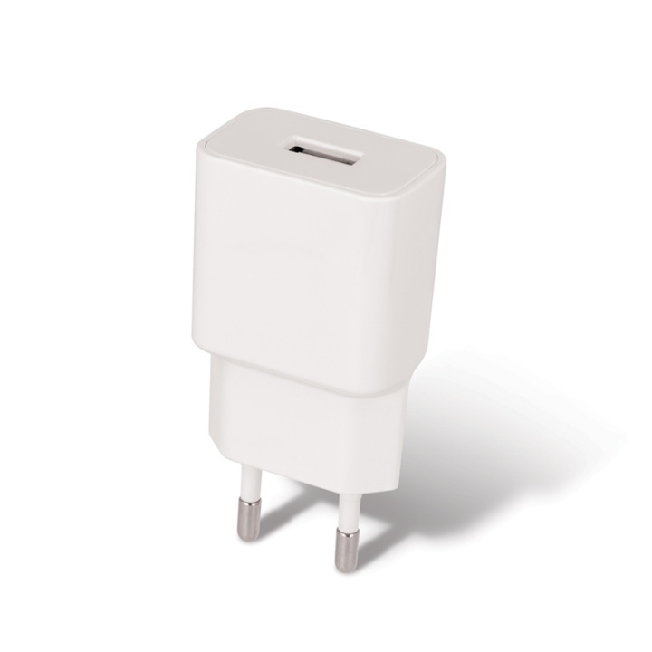 Setty USB Wall Charger 2.4A White in the group SMARTPHONE & TABLETS / Chargers & Cables / Wall charger / Wall charger USB at TP E-commerce Nordic AB (38-79043)
