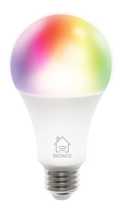 DELTACO SMART HOME RGB LED light, E27, WiFI, 9W, 16m colors, white in the group HOME, HOUSEHOLD & GARDEN / Smart home / Smart Lights at TP E-commerce Nordic AB (38-79213)