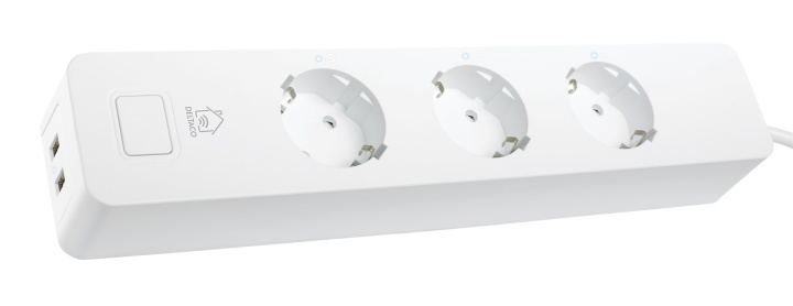 DELTACO SH-P03USB Smart Branch Socket, 3xCEE 7/4, USB-A 2A, White in the group HOME, HOUSEHOLD & GARDEN / Smart home / Smart plugs at TP E-commerce Nordic AB (38-79214)