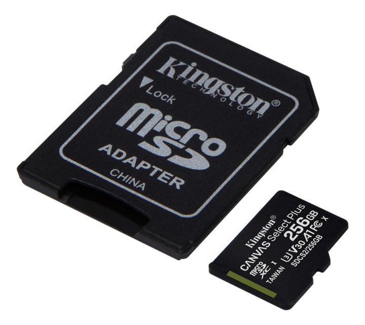Kingston 256GB micSDXC Canvas Select Plus 100R A1 C10 Card + ADP in the group HOME ELECTRONICS / Storage media / Memory cards / MicroSD/HC/XC at TP E-commerce Nordic AB (38-79237)