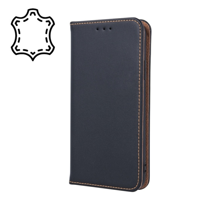Smart Pro - Genuine leather wallet case for iPhone 11 Pro Max, Black in the group SMARTPHONE & TABLETS / Phone cases / Apple / iPhone 11 Pro Max / Wallet Case at TP E-commerce Nordic AB (38-79309)