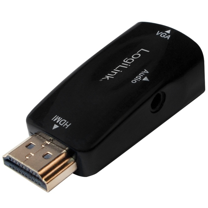 LogiLink HDMI-hane -> VGA-hona + ljud in the group HOME ELECTRONICS / Cables & Adapters / HDMI / Adapters at TP E-commerce Nordic AB (38-79635)