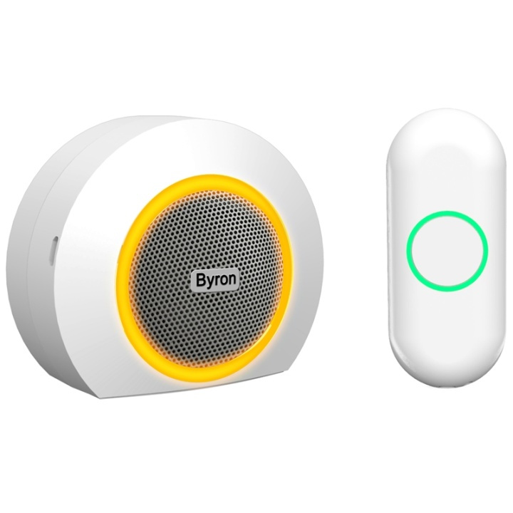 Byron Trådlös dörrklocka Batteridriv in the group HOME, HOUSEHOLD & GARDEN / Alarm & Security / Doorbells at TP E-commerce Nordic AB (38-79979D)
