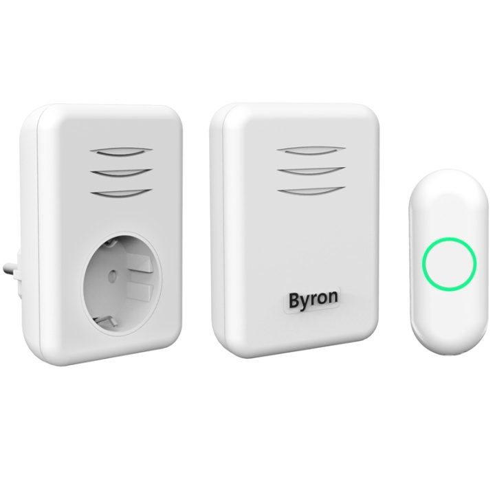 Byron Trådlös dörrklocka Plug-in och in the group HOME, HOUSEHOLD & GARDEN / Alarm & Security / Doorbells at TP E-commerce Nordic AB (38-79982)