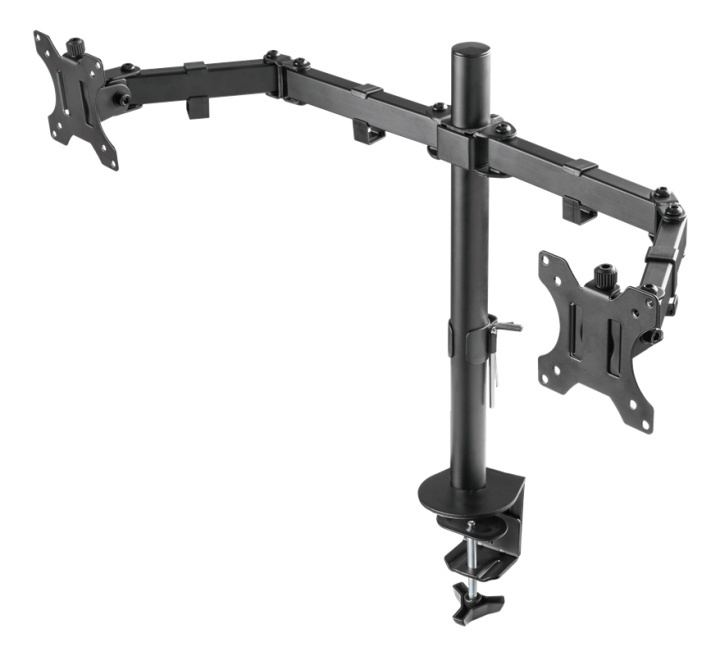 Deltaco Gaming Dual monitor desk mount, 13