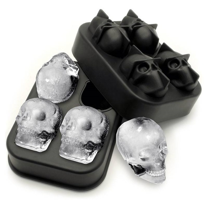 Ice mold in silicone - Skull in the group HOME, HOUSEHOLD & GARDEN / Kitchen utensils / Wine & Drink accessories at TP E-commerce Nordic AB (38-80530)