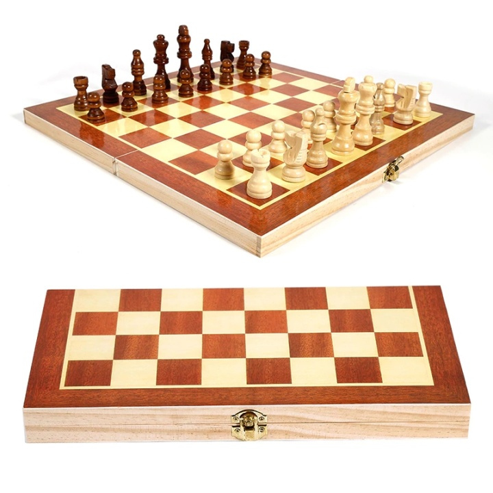 Foldable Chess set in wood in the group TOYS, KIDS & BABY PRODUCTS / Games / Board games at TP E-commerce Nordic AB (38-80554)