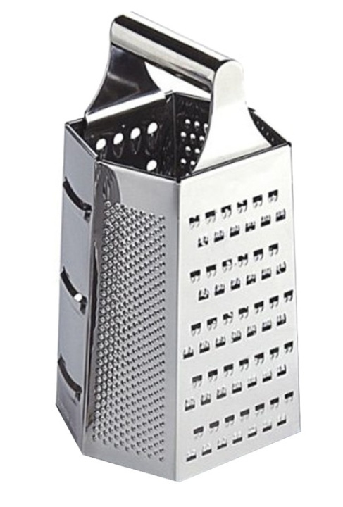 Grater 6-sided, Stainless steel in the group HOME, HOUSEHOLD & GARDEN / Kitchen utensils / Other kitchen tools at TP E-commerce Nordic AB (38-80560)