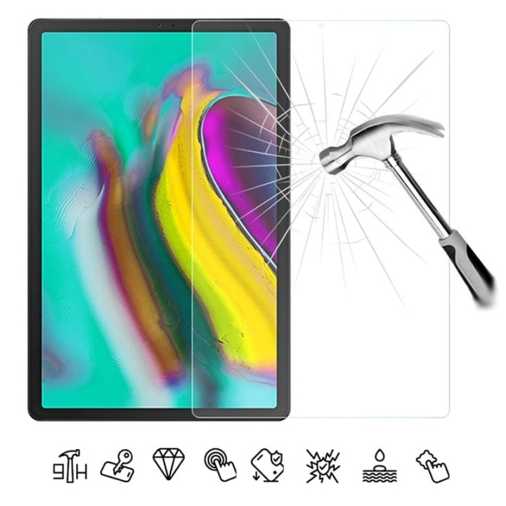 Härdat glas till Samsung Galaxy Tab A 10.1 SM-T580 in the group SMARTPHONE & TABLETS / Tablet cases / Samsung tablets at TP E-commerce Nordic AB (38-80589)