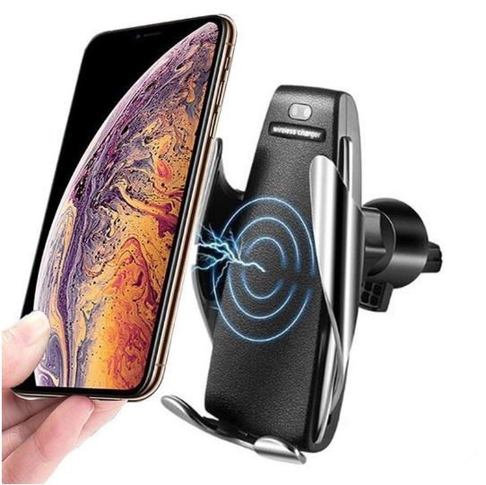 Billaddare med trådlös Qi-laddning & smart sensor - öppnar automatiskt armarna in the group CAR / Car holders / Car holder smartphone at TP E-commerce Nordic AB (38-80611)