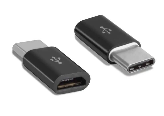 MicroUSB-B till USB-C adapter, Svart in the group SMARTPHONE & TABLETS / Chargers & Cables / Adapters at TP E-commerce Nordic AB (38-80661)