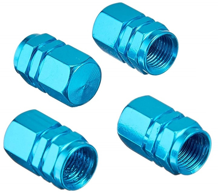Valve caps 4-pack, Blue in the group CAR / Car accessories / Other Car accessories at TP E-commerce Nordic AB (38-80965)