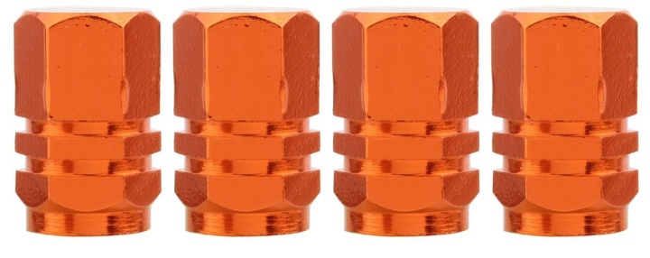 Valve caps 4-pack, Orange in the group CAR / Car accessories / Other Car accessories at TP E-commerce Nordic AB (38-80967)