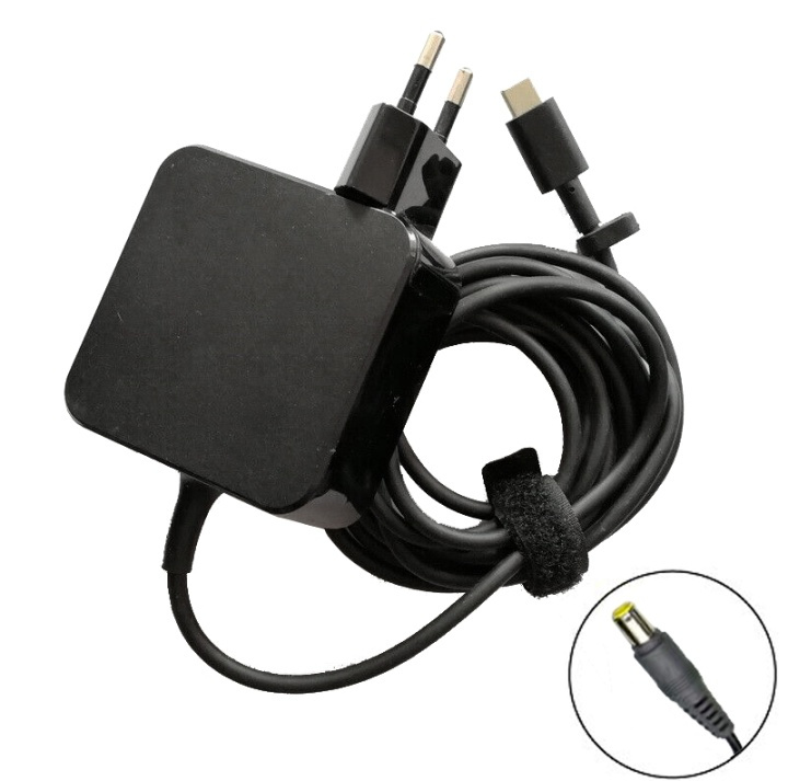 AC adapter till Lenovo IBM 7.9*5.5 ThinkPad T400 T410 T60 R61 65W in the group COMPUTERS & PERIPHERALS / Laptops & accessories / Computer chargers / Chargers for laptops / IBM/Lenovo at TP E-commerce Nordic AB (38-81042)