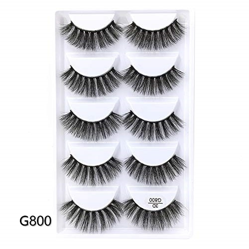3D effect false eyelashes, G800, 5 pairs in the group BEAUTY & HEALTH / Makeup / Eyes & Eyebrows / False eyelashes at TP E-commerce Nordic AB (38-81120)