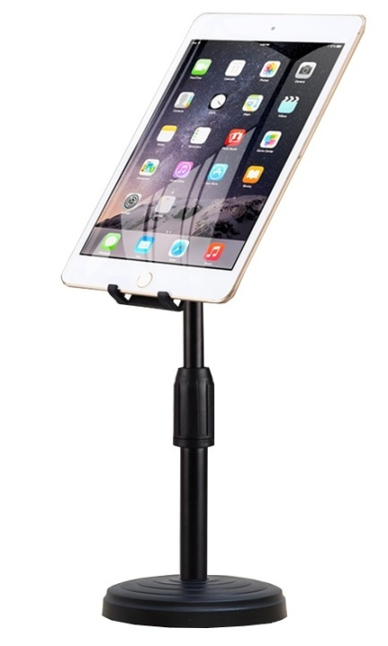 Universal mobile and tablet holder with telescopic shaft, Black. in the group SMARTPHONE & TABLETS / Other accessories / Docks, Tripods & Holders at TP E-commerce Nordic AB (38-81196)