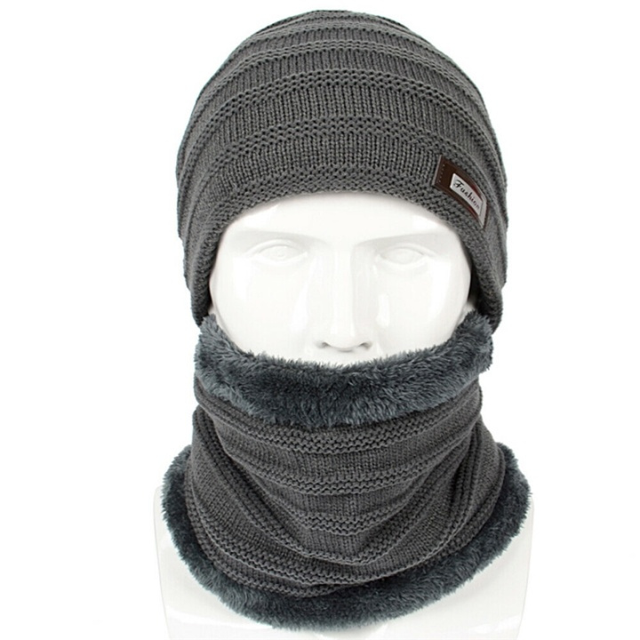 Hat and Scarf, Grey in the group Sport, leisure & Hobby / Accessories / Hats & Caps at TP E-commerce Nordic AB (38-81211)