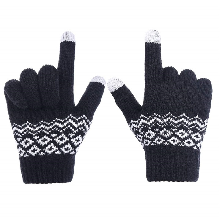 Finger gloves with touch function, Black/White in the group SMARTPHONE & TABLETS / Other accessories / Gadgets at TP E-commerce Nordic AB (38-81268)