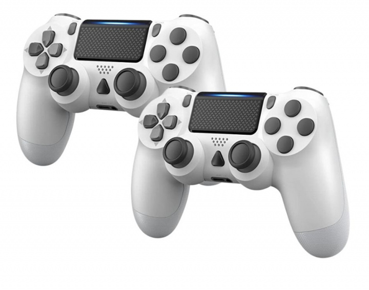 2-pack Trådlös handkontroll till PS4, Vit in the group HOME ELECTRONICS / Game consoles & Accessories / Sony PlayStation 4 at TP E-commerce Nordic AB (38-81315PKT2)