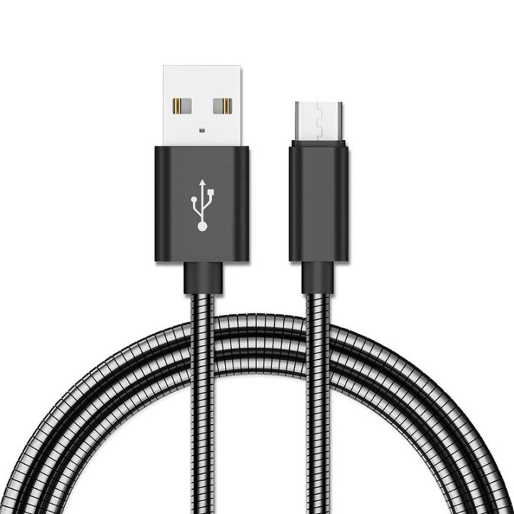 NORDIQZENZ Micro-USB cable in Metal, 1m in the group SMARTPHONE & TABLETS / Chargers & Cables / Cables / Cables microUSB at TP E-commerce Nordic AB (38-81353)