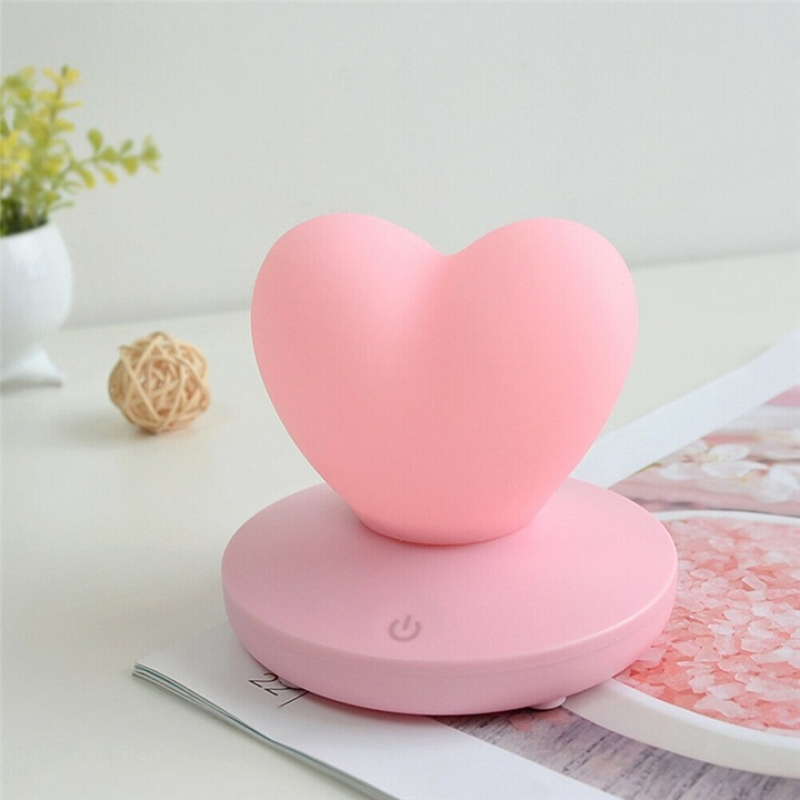 Heart-shaped night light, Pink in the group TOYS, KIDS & BABY PRODUCTS / Children\'s room / Baby lamps / Nightlights at TP E-commerce Nordic AB (38-81377)