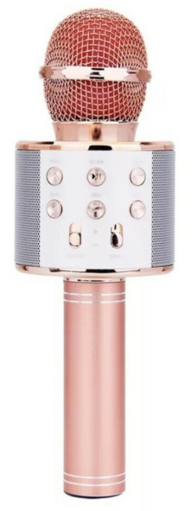 Karaoke microphone with Bluetooth, Rose gold in the group Sport, leisure & Hobby / Fun stuff / Fun stuff at TP E-commerce Nordic AB (38-81385)