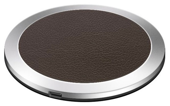 Wireless charger in faux leather with fast charging in the group SMARTPHONE & TABLETS / Chargers & Cables / Wireless Qi chargers at TP E-commerce Nordic AB (38-81442)