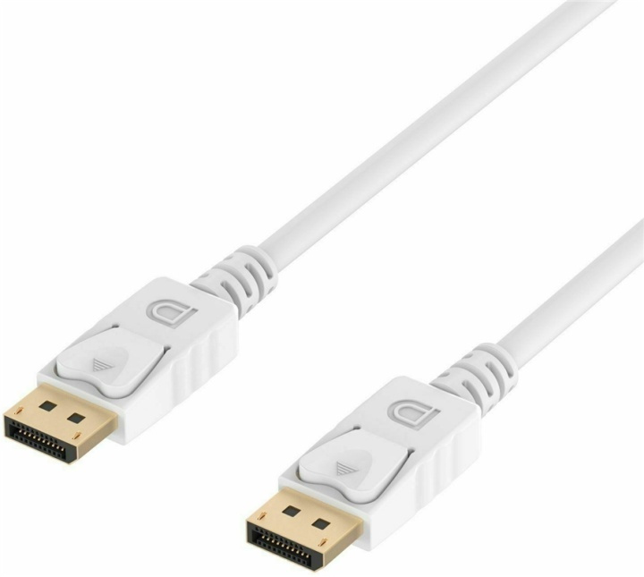 NORDIQZENZ Displayport to Displayport cable, White, 1.8m in the group COMPUTERS & PERIPHERALS / Computer cables / DisplayPort / Cables at TP E-commerce Nordic AB (38-81476)