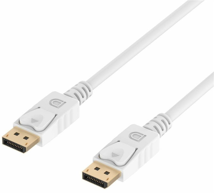 NORDIQZENZ Displayport to Displayport cable, White, 2m in the group COMPUTERS & PERIPHERALS / Computer cables / DisplayPort / Cables at TP E-commerce Nordic AB (38-81477)