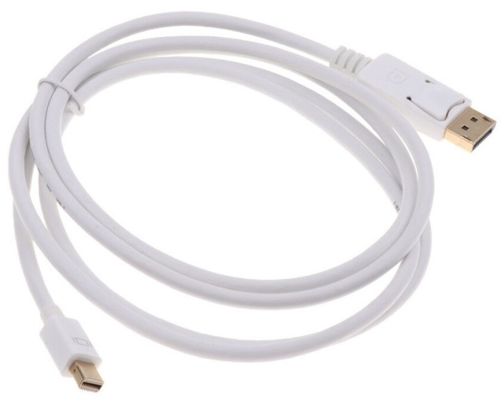 NORDIQZENZ Displayport to mini Displayport cable, White, 1.8m in the group COMPUTERS & PERIPHERALS / Computer cables / DisplayPort / Cables at TP E-commerce Nordic AB (38-81479)