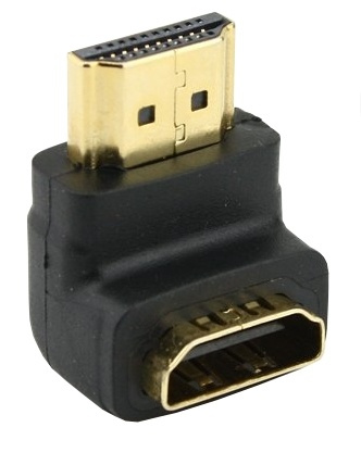 NORDIQZENZ Adapter HDMI female to angled HDMI male in the group HOME ELECTRONICS / Cables & Adapters / HDMI / Adapters at TP E-commerce Nordic AB (38-81483)