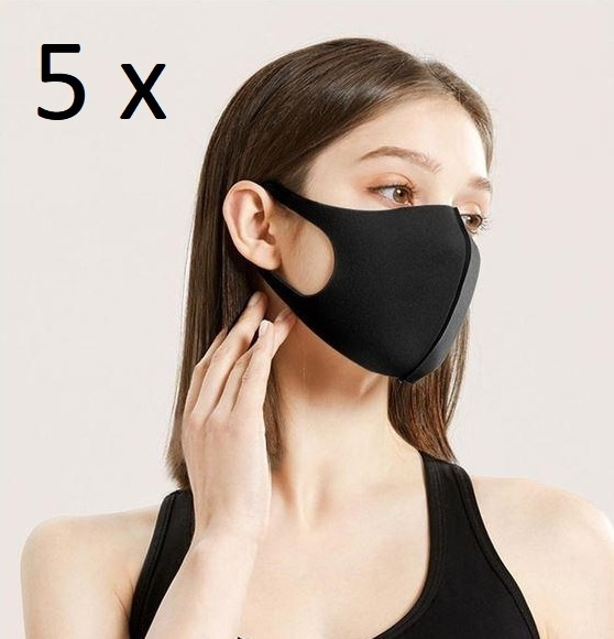 5-pack Tvättbar Skyddsmask/Munskydd Lyx in the group BEAUTY & HEALTH / Health care / Face masks at TP E-commerce Nordic AB (38-81500PKT)