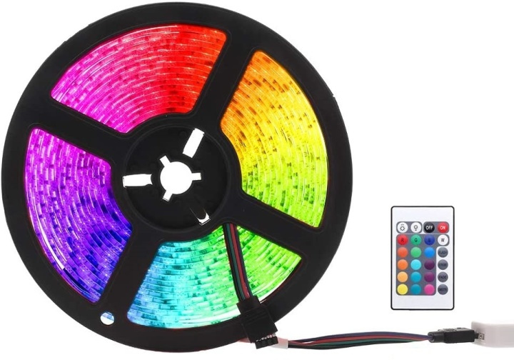 RGB LED-strip med fjärrkontroll, 5m in the group HOME ELECTRONICS / Lighting / LED strips at TP E-commerce Nordic AB (38-81513)