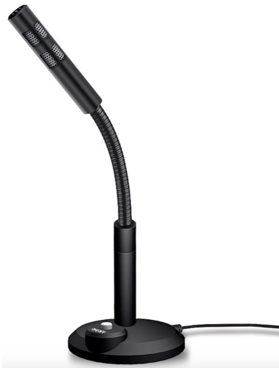 Desktop microphone 3.5 mm, Adjustable, Black in the group COMPUTERS & PERIPHERALS / Computer accessories / Other at TP E-commerce Nordic AB (38-81537)