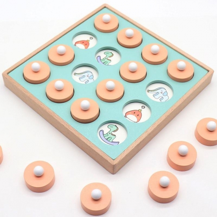 Nice memory game in wood with interchangeable tiles - from 3 years and up. in the group TOYS, KIDS & BABY PRODUCTS / Toys / Board games / Children\'s games at TP E-commerce Nordic AB (38-81587)