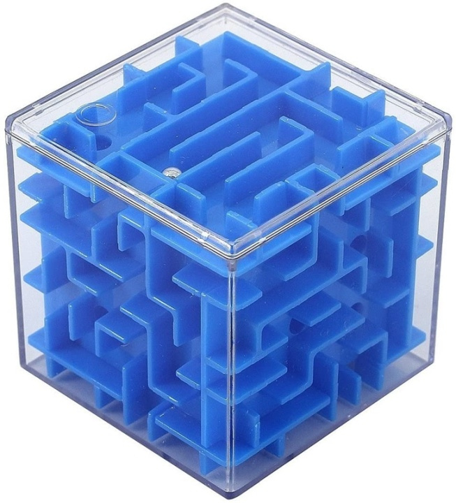 Labyrinth game in cube, Blue in the group TOYS, KIDS & BABY PRODUCTS / Games / Children\'s games at TP E-commerce Nordic AB (38-81614)