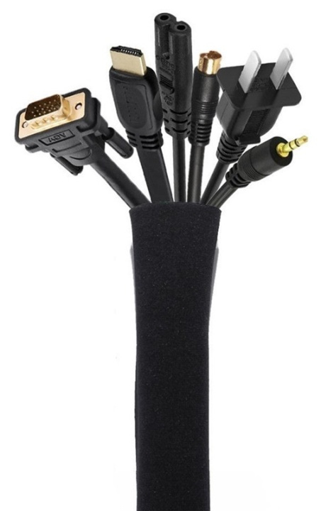 4-pack Cable cover with zipper, Black in the group Sport, leisure & Hobby / Fun stuff / Smart home at TP E-commerce Nordic AB (38-81644)