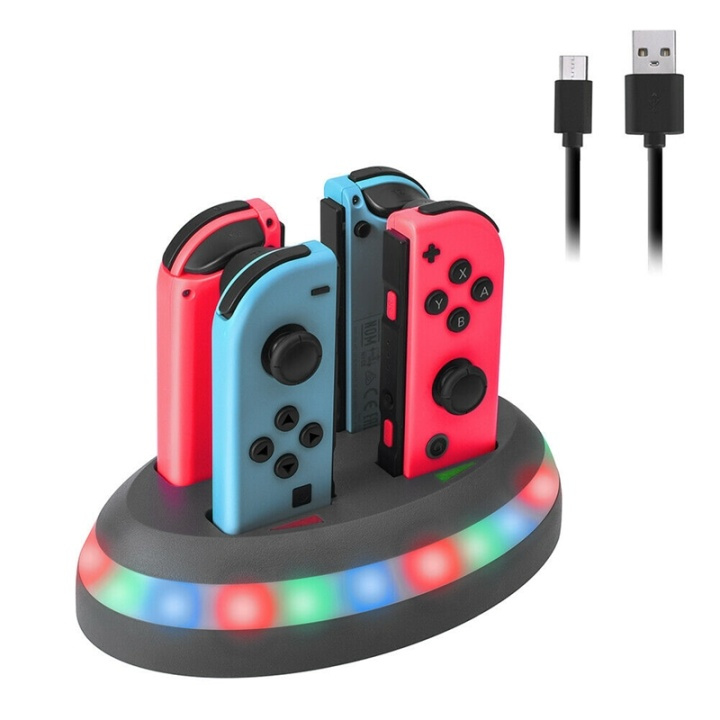Charging station for 4 Nintendo Joy-Con controllers in the group HOME ELECTRONICS / Game consoles & Accessories / Nintendo Switch / Accessories at TP E-commerce Nordic AB (38-81700)