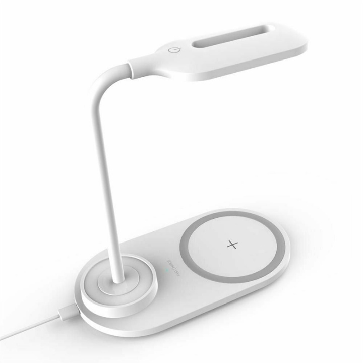 Desk lamp with wireless Qi charging, White in the group HOME ELECTRONICS / Lighting / Table lamps at TP E-commerce Nordic AB (38-81722)