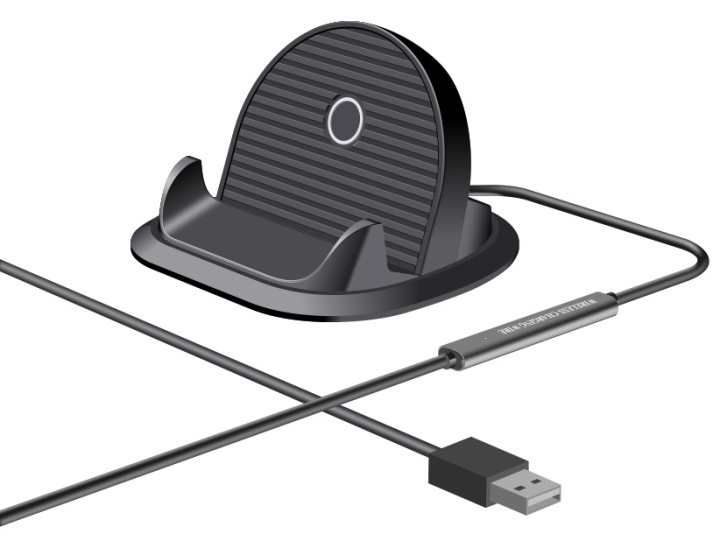 Wireless charging stand with fast charging for smartphone, Black in the group SMARTPHONE & TABLETS / Chargers & Cables / Wireless Qi chargers at TP E-commerce Nordic AB (38-81723)