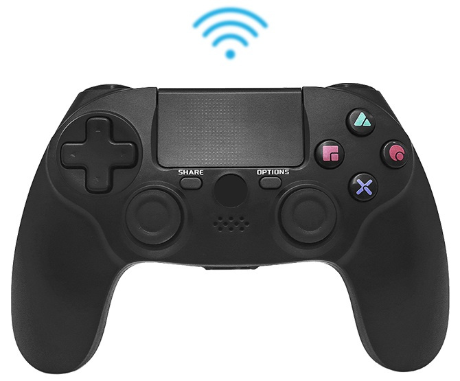 Wireless Bluetooth controller compatible with PS4, Black in the group HOME ELECTRONICS / Game consoles & Accessories / Sony PlayStation 4 at TP E-commerce Nordic AB (38-81764)