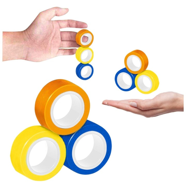 Magnetic rings 3-Pack - Anti-stress, Mix in the group TOYS, KIDS & BABY PRODUCTS / Toys / Fidget Spinners at TP E-commerce Nordic AB (38-81767)