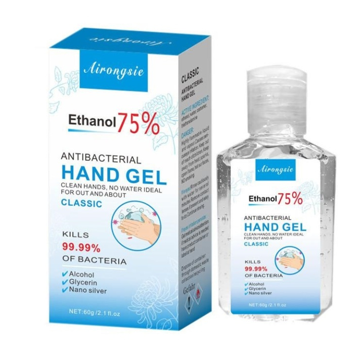 Antibacterial hand sanitizer / hand gel / hand disinfection 60 ml in the group BEAUTY & HEALTH / Health care / hand disinfection at TP E-commerce Nordic AB (38-81787)