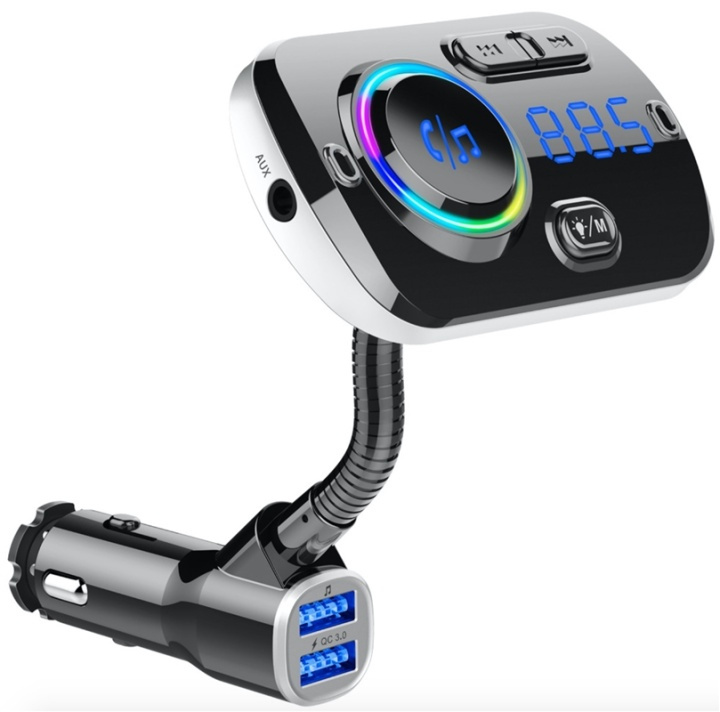 FM transmitter with Bluetooth hands-free with atmospheric lighting in the group CAR / Car audio & Multimedia / FM-transmitters at TP E-commerce Nordic AB (38-81819)