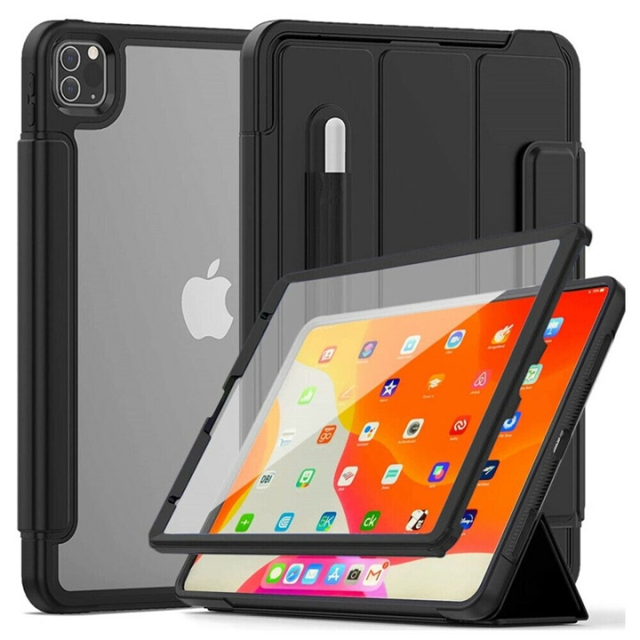 Protective case iPad Air 4 2020 with pen holder, Black in the group SMARTPHONE & TABLETS / Tablet cases / Apple iPad at TP E-commerce Nordic AB (38-81969)