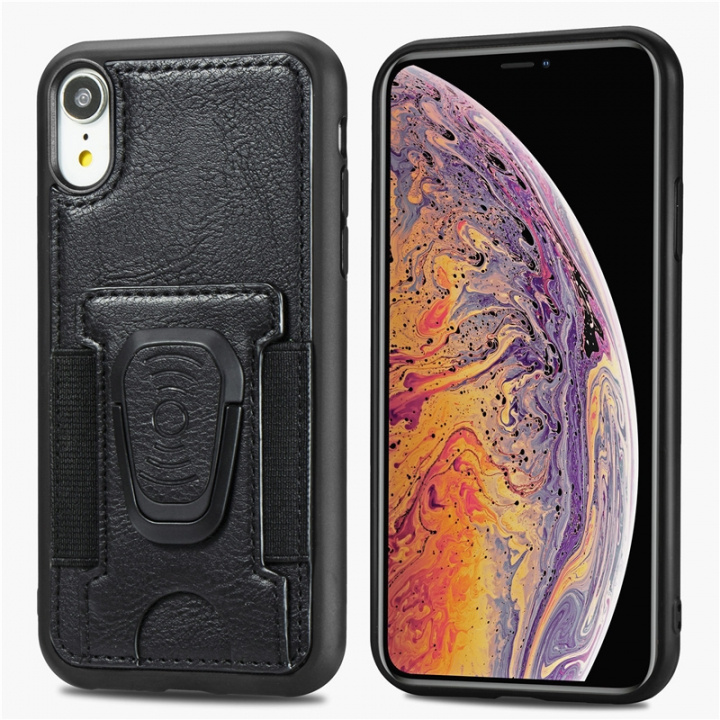 Phone case with ring holder for iPhone 12 mini, Black in the group SMARTPHONE & TABLETS / Phone cases / Apple / iPhone 12 Mini / Cases at TP E-commerce Nordic AB (38-81984)