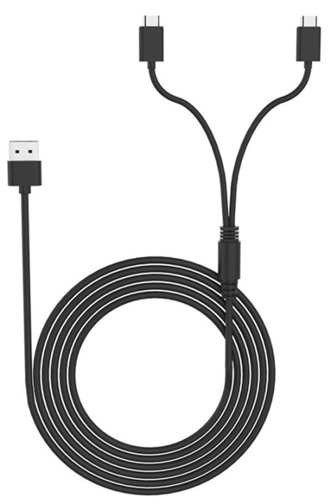 Laddkabel 2i1 till flera handkontroller, 2xUSB-C, Svart in the group HOME ELECTRONICS / Game consoles & Accessories / Nintendo Switch / Accessories at TP E-commerce Nordic AB (38-82106)