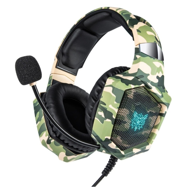 Gaming headset with backlight, Camouflage in the group COMPUTERS & PERIPHERALS / GAMING / Headset at TP E-commerce Nordic AB (38-82200)