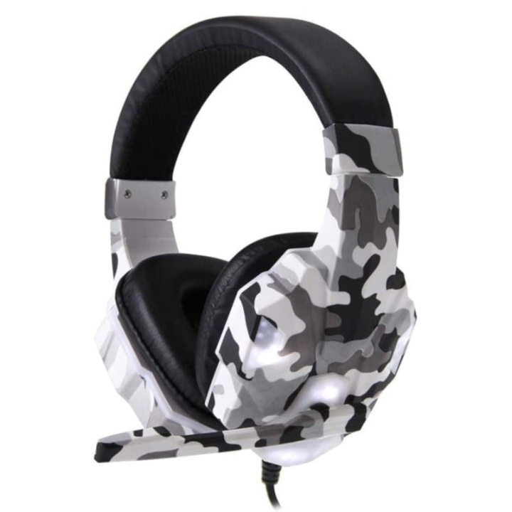 Gaming headset SY830, Gray camouflage in the group COMPUTERS & PERIPHERALS / GAMING / Headset at TP E-commerce Nordic AB (38-82204)