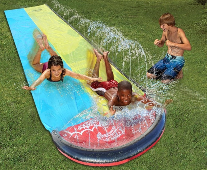 Water slide for children, Yellow/Blue in the group TOYS, KIDS & BABY PRODUCTS / Outdoor toys / Bath toys at TP E-commerce Nordic AB (38-82439)
